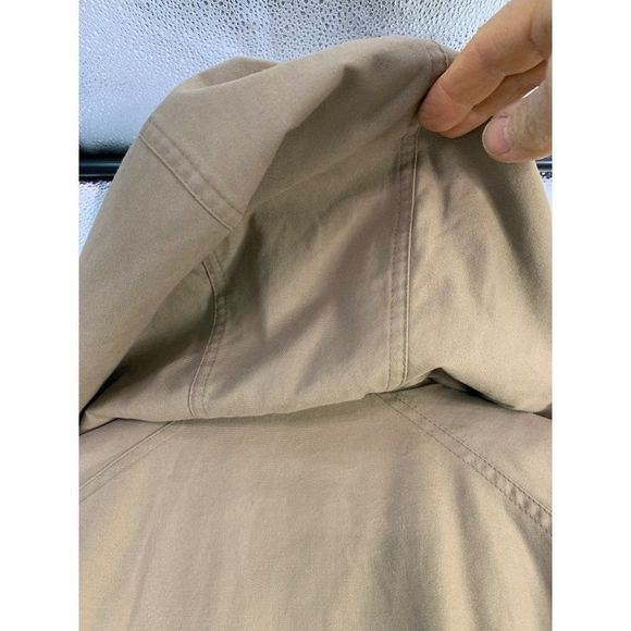 Mens London Fog Limited Ed Size M Winter Coat Removable Lining Hood Khaki 6039 - Picture 6 of 13